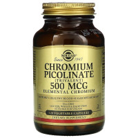 Хром Пиколинат, Chromium Picolinate, Solgar, 500 мкг, 120 капсул