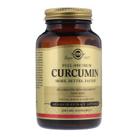 УЦІНКА Куркумін, Full Spectrum Curcumin, Solgar, 60 желатинових капсул з рідким екстрактом (пошкоджена коробка)
