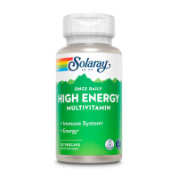Мультивитамины, без железа, Once Daily High Energy Iron-Free, Solaray, 30 вегетарианских капсул