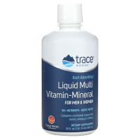 Рідкі мультивітаміни та мінерали: смак апельсин та манго, Liquid Multi Vitamin-Mineral, Trace Minerals, 887 мл