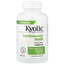 Екстракт часнику, для серцево-судинної системи, Aged Garlic Extract, Cardiovascular, Kyolic, 200 капсул