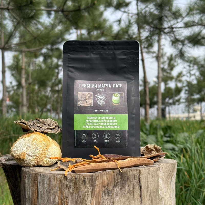 Грибний Матча-лате (без кофеїну), "Лісовик", 250 грам