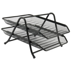 Лоток горизонтальный 2-в-1, метал, черный