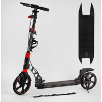 Самокат двухколесный "Best Scooter" резиновый коврик, ФАРА, переднее колесо PU 230 мм, заднее колесо 200 мм, 2 амортизатора, дисковый тормоз