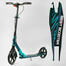 Самокат алюминиевый "Best Scooter" (колеса PU, ФАРА, зажим руля, d передних колес – 230мм, d задних колес 200мм, 1 амортизатор передний)