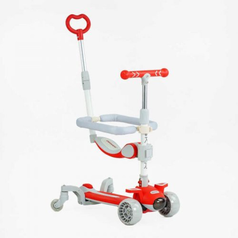 Самокат 5в1 "Skyper" (колеса PU 125х40мм со светом, укр.озвучивание и подсветка платформы, с ДОП. КОЛЕСАМИ, защитный бампер, в коробке)