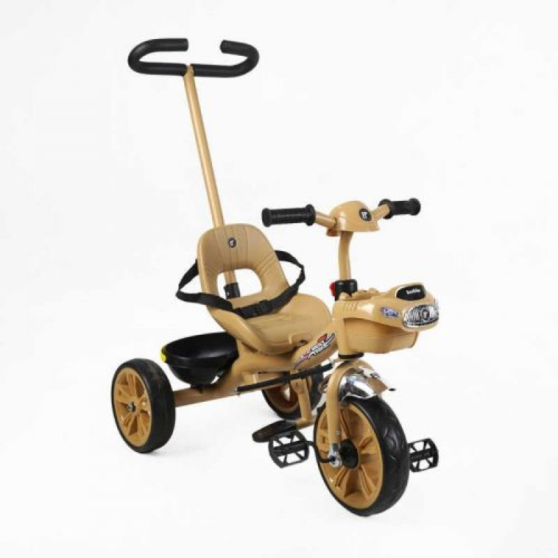 Велосипед 3-х колесный BS-70619 Best Trike колеса EVA переднее 10”, заднее 8”, стальная рама, УКР. Озвучка, родительская ручка, в коробке