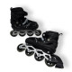 Ролики, колеса PVC размер M (34-37) в сумке (ЧЕРНЫЕ)