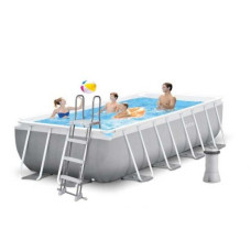 Intex Бассейн каркасный (объем:8418л, размер:400х200х122см, насос-фильтр картриджный: 2006 л/ч, стремянка, в коробке