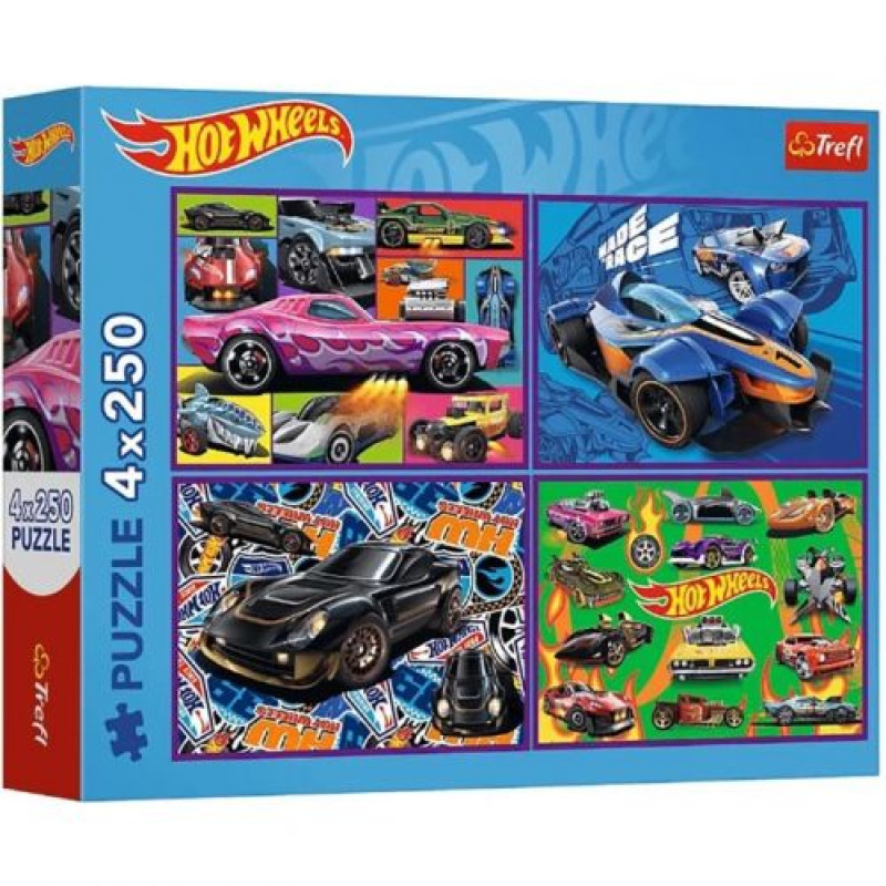 Пазли - 4в1 250 елм. "Hot Wheels" Пазли - 4в1 250 елм. "Hot Wheels"