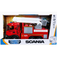 Автомодель серии Mid Truck – Пожарная машина Scania (свет, звук, функ. воды)