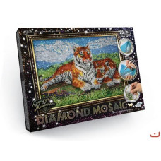 Алмазная живопись "DIAMOND MOSAIC", "Тигры"