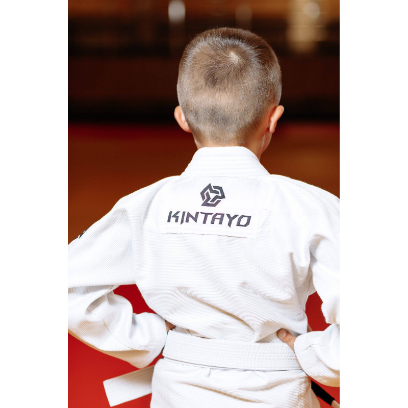 Кімоно для джиу - джитсу біле, TM "Kintayo", 120 зріст, щільність 350 гр/м.кв.