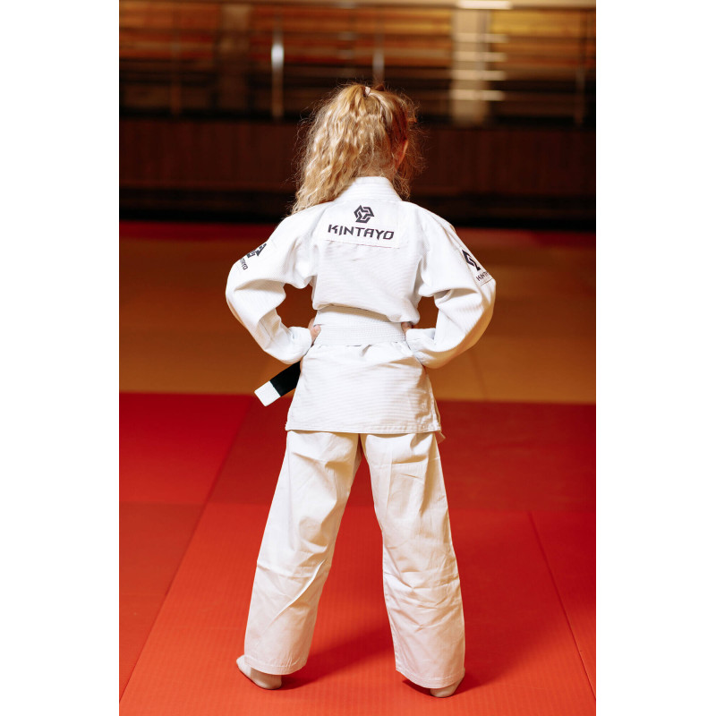 Кімоно для джиу - джитсу біле, TM "Kintayo", 120 зріст, щільність 350 гр/м.кв.