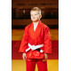 Червоне дитяче кімоно для хлопчиків, джиу-джитсу, TM BUDOGI, зріст 130 см, щільність 350 гр/м.кв.