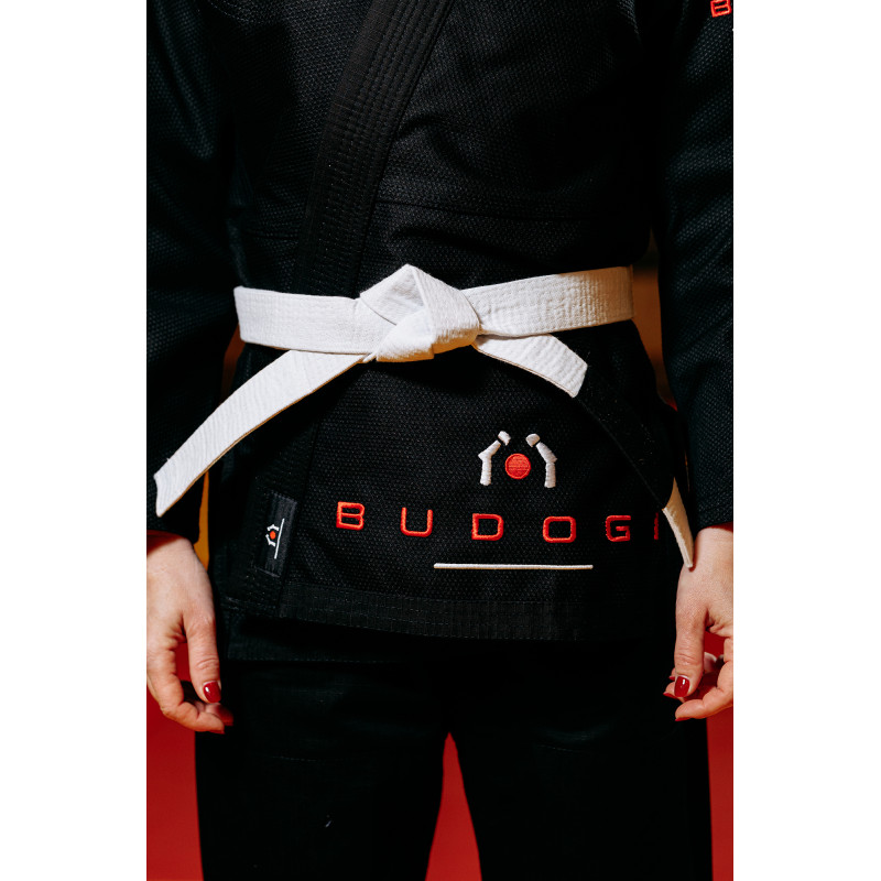 Чорне кімоно для дівчат/жінок, джиу-джитсу, TM BUDOGI, зріст 190 см, щільність 450 гр/м.кв.