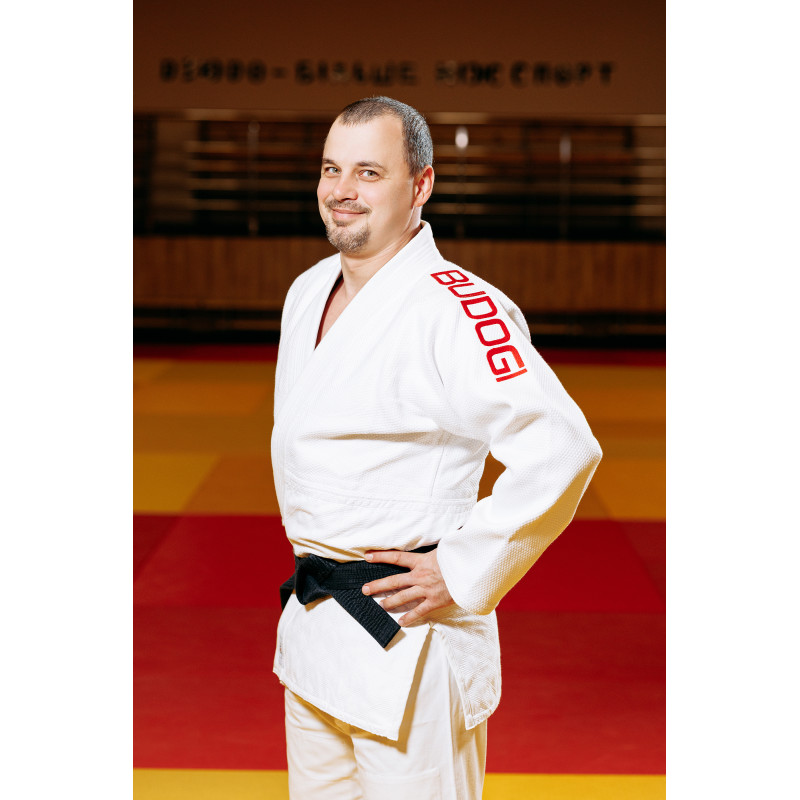 Белое кимоно для парней/мужчин, дзюдо, TM BUDOGI серия PRO, рост 190 см, плотность 650 гр/м.кв.