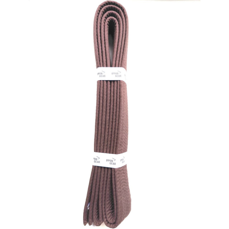 Коричневий пояс для дзюдо IPPON GEAR, серія ELITE 2, Довжина 260 см, Щільність 220 г/м², Бавовна, Поліестер