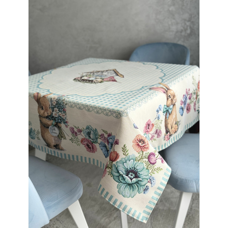 Скатертина гобеленова BLUE BUNNIES Limaso