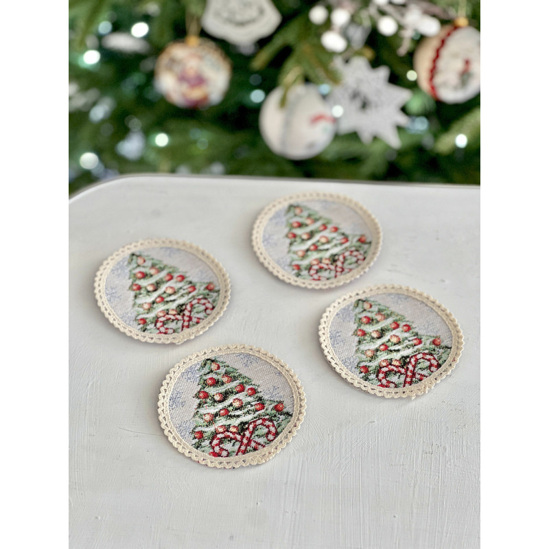 Серветка гобеленова з мереживом FROSTY-10D Limaso