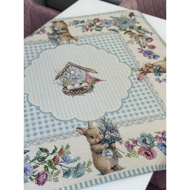 Скатертина гобеленова BLUE BUNNIES Limaso