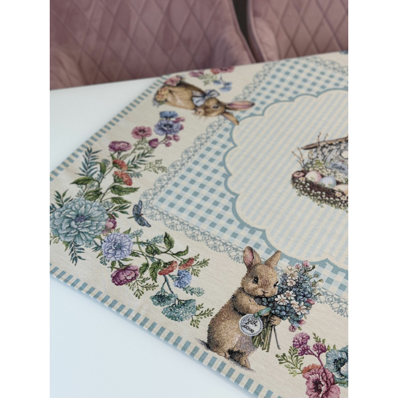 Скатертина гобеленова BLUE BUNNIES Limaso