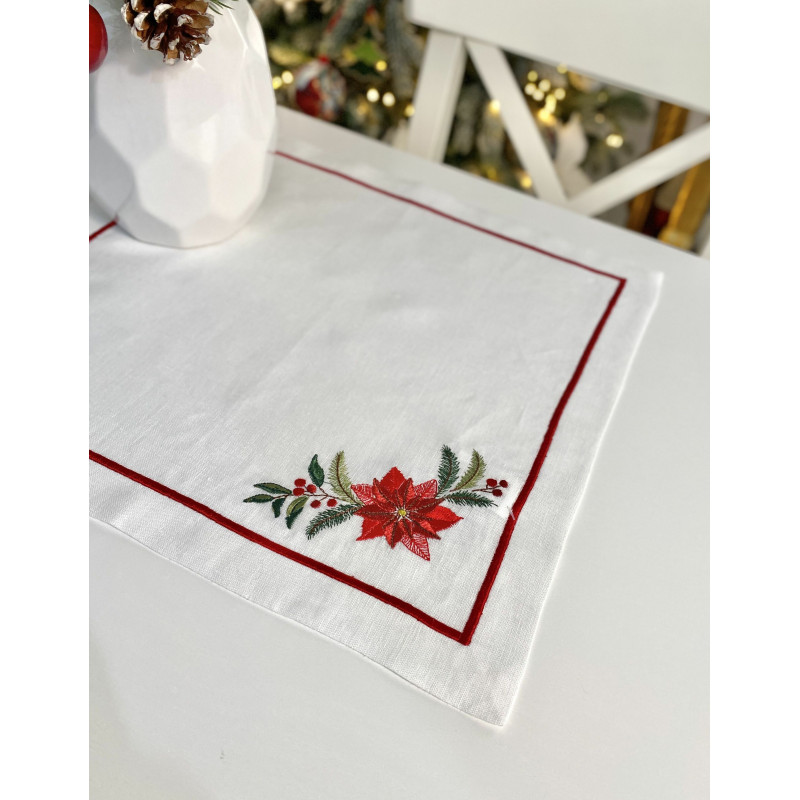 Серветка з вишивкою POINSETTIA