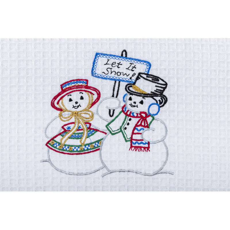 Кухонний рушник вишиваний RKVF05B-65 "Let It Snow"