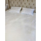 Постільний набір двоспальний SATIN WHITE STRIPE-PN (200x220+3*50x70)