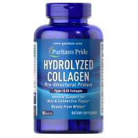 Колаген, Hydrolyzed Collagen, Puritan's Pride, гідролізований, 1000 мг, 180 каплет