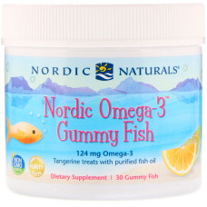 Риб'ячий жир для дітей (мандарин), Omega-3 Gummy Fish, Nordic Naturals, 30 желе