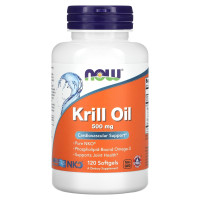 Масло криля, Krill Oil, NOW Foods, 500 мг, 120 гелевых капсул