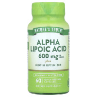 Альфа-липоевая кислота, Alpha Lipoic Acid, Vitamins, Nature's Truth, 60 капсул быстрого высвобождения
