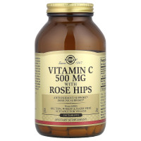 Витамин С с шиповником, Vitamin C With Rose Hips, Solgar, 500 мг, 250 таблеток