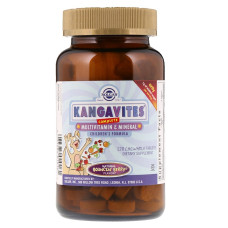 Витамины для детей, Kangavites, Multivitamin & Mineral Childrens Formula, Solgar, кангавитс, ягоды, 120 таблеток