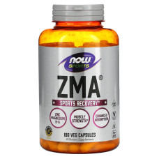 Спортивне відновлення, комплекс ЗМА, ZMA, Now Foods, Sports, 180 вегетаріанських капсул