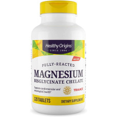 Магний бисглицинат хелат, Magnesium Bisglycinate Chelate, Healthy Origins, 200 мг, 120 таблеток