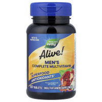 Мультивитамины для мужчин, Alive!® Men's Complete Multivitamin, Nature's Way, 50 таблеток