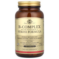 Комплекс витаминов В + С, B-Complex with Vitamin C, Solgar, стресс формула, 250 таблеток