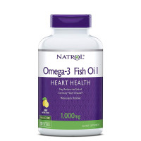 Рыбий жир в капсулах, Omega-3 Fish Oil, Natrol, лимонный вкус, 1000 мг, 150 капсул