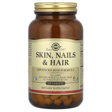 Витамины для волос, кожи и ногтей, Skin, Nails, Hair, Solgar, улучшенная формула МСМ, 120 таблеток