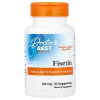 Фізетин, Fisetin, Doctor's Best, 100 мг, 30 вегетеріанських капсул