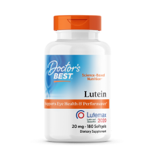 Лютеин, Lutein, Doctor's Best, лютемакс, 20 мг, 180 гелевых капсул