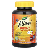 Мультивітаміни для дітей, Multi-Vitamin for Children, Nature's Way, Alive!, вишня, апельсин та виноград, 60 жувальних цукерок