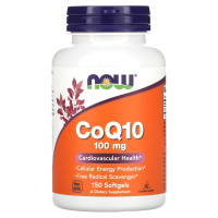 Коэнзим Q10 (CoQ10), Now Foods, 100 мг, 150 гелевых капсул