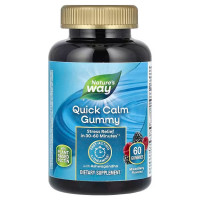 Заспокійлива з ашвагандою, Quick Calm Gummy, Nature's Way, зі смаком ягід, 60 жувальних цукерок