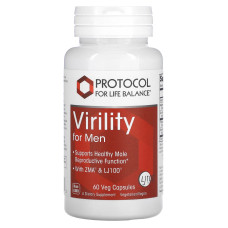 Репродуктивне здоров'я чоловіків, Virility For Men, Protocol for Life Balance, 60 веганських капсул