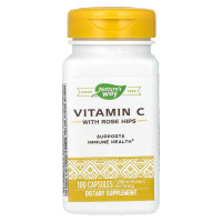 Витамин С (аскорбиновая кислота) с шиповником, Vitamin C With Rose Hips, Nature's Way, 100 капсул