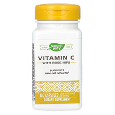 Витамин С (аскорбиновая кислота) с шиповником, Vitamin C With Rose Hips, Nature's Way, 100 капсул
