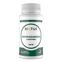 Ашваганда, Ashwagandha, Biotus, 400 мг, 120 капсул